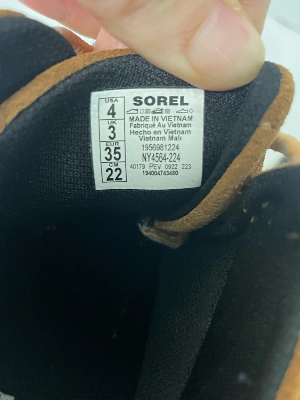 Kids Sorel Out N About Duck Boots Brown Black Cream Sz 4 Waterproof Outdoor